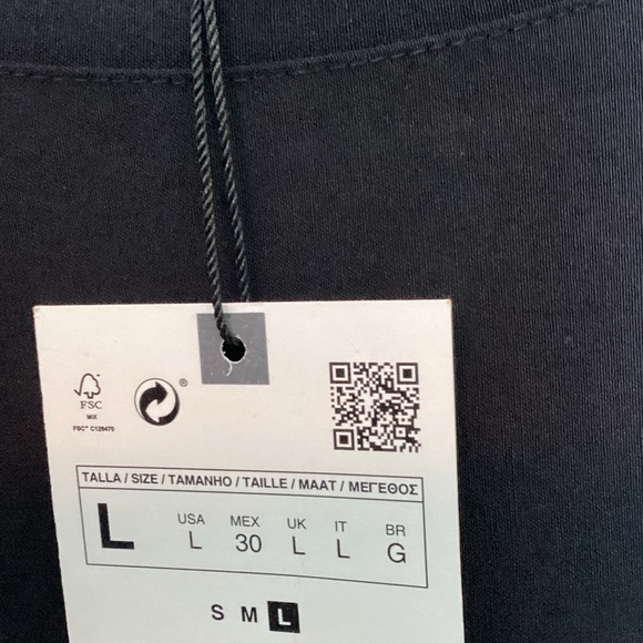 Zara Black Drop Waist Dress L NWT - Picture 3 of 8